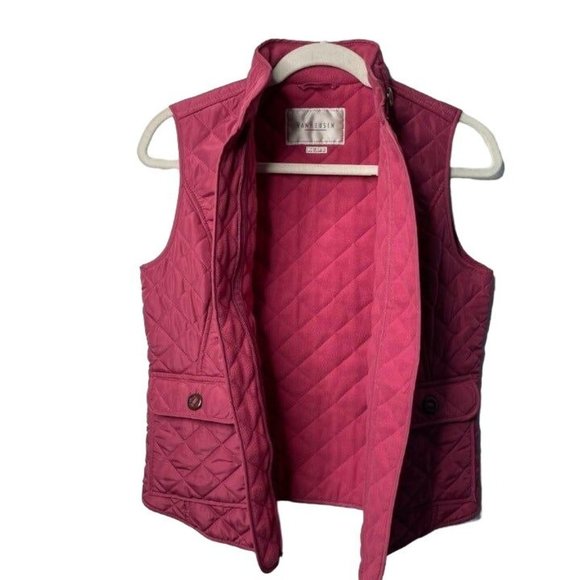 Van Heusen Size X-Small Solid Mauve Pink Puffer Quilted Women's Vest Size Winter - Picture 4 of 8